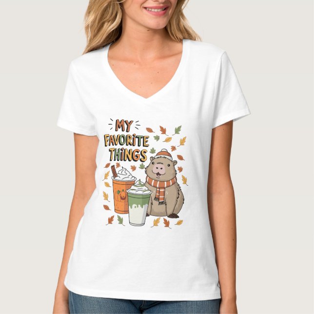 Camiseta Capybara Fall T-Shirt (Frente)