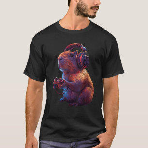 Camiseta Capybara Funny Videos games Capybara Retro Vintage