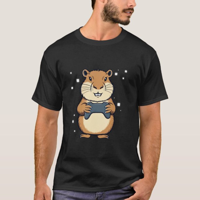 Camiseta Capybara Funny Videos games de Retrô para Crianças (Frente)