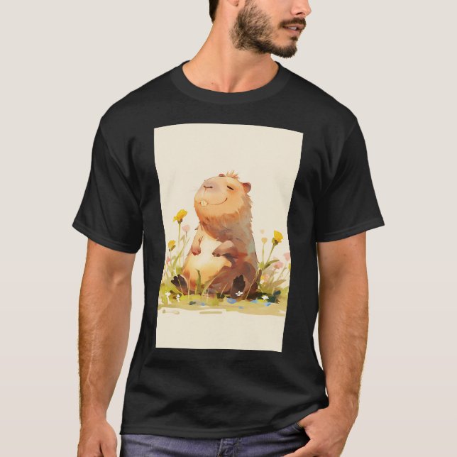 Camiseta Capybara Gozando a Vida (Frente)
