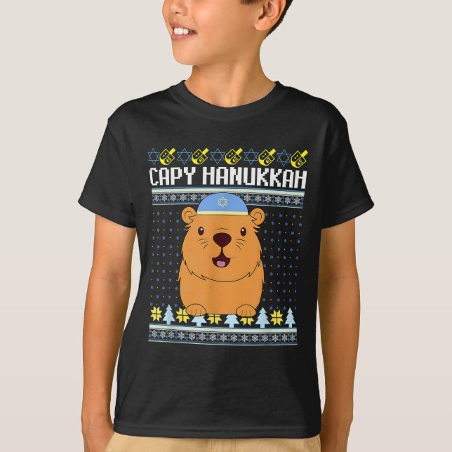 Camiseta Capybara Hanukkah Capy Hanukkah Chanukah Jewish Ki (Frente)