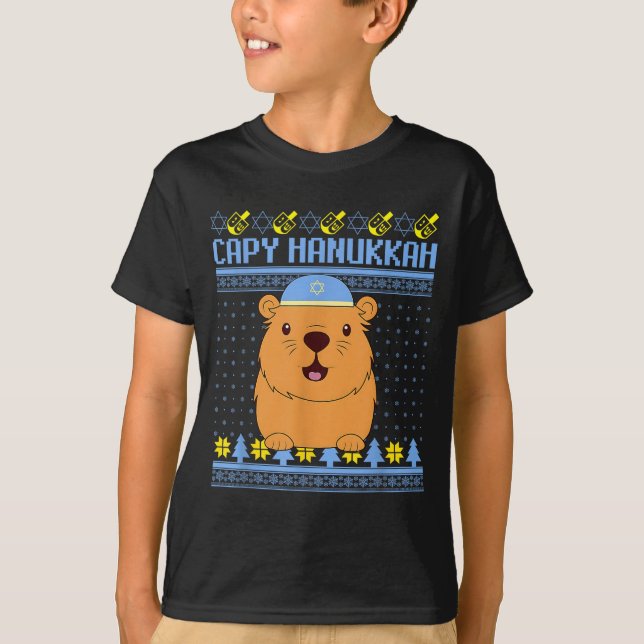 Camiseta Capybara Hanukkah Capy Hanukkah Chanukah Jewish Ki (Frente)