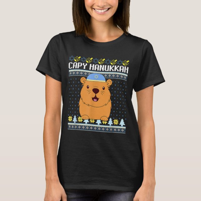 Camiseta Capybara Hanukkah Capy Hanukkah Chanukah Jewish Ki (Frente)