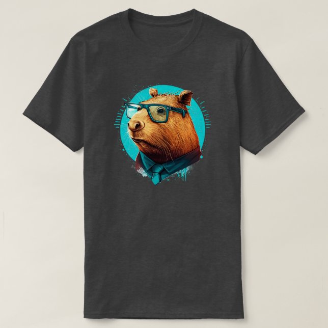 Camiseta Capybara Hipster (Frente do Design)