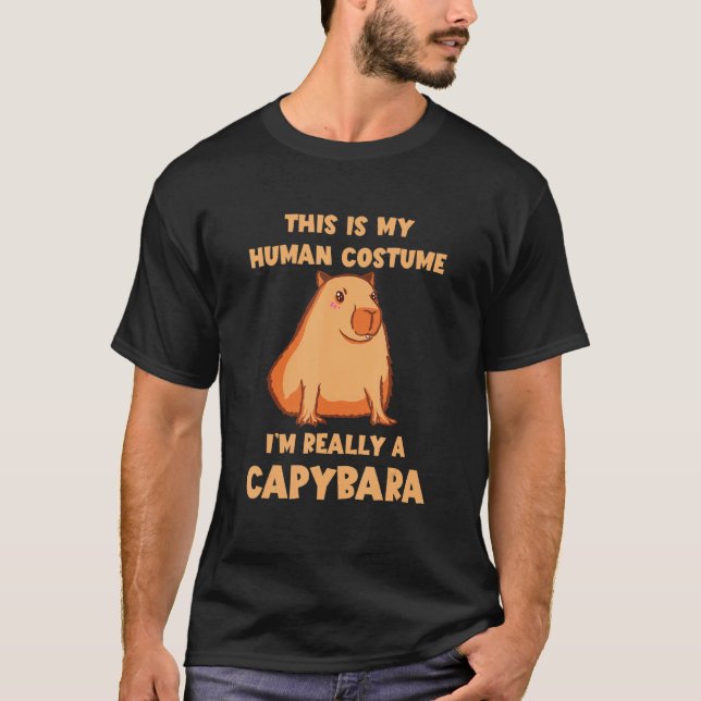 Camiseta Capybara Human Costume Rodent Animal Capybara Love (Frente)