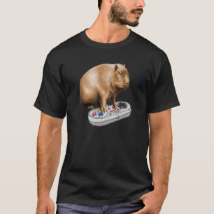 Camiseta Capybara Jogando Vídeo Jogo Vida Selvagem Animal C