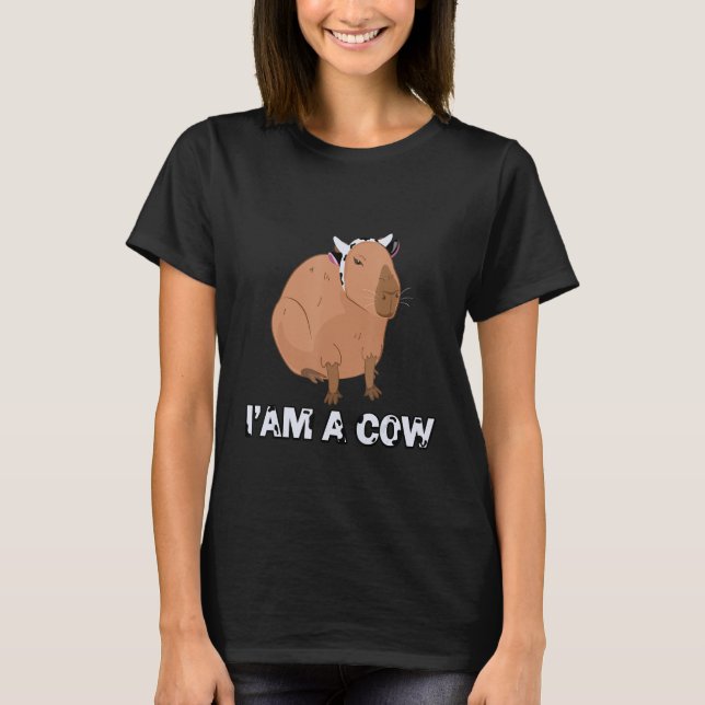 Camiseta Capybara Kids Cow Ears Capybara Pet Rodent Boys Gi (Frente)