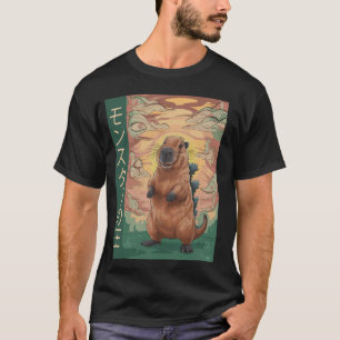 Camiseta Capybara King Do Monstro Capyzilla Engraçado Para