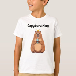 Camiseta Capybara King Kids T-Shirt – Cute Crown Animal Tee