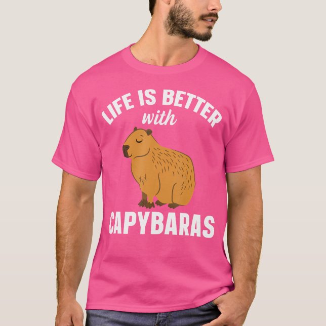 Camiseta Capybara Life É Melhor Com Capybaras (Frente)