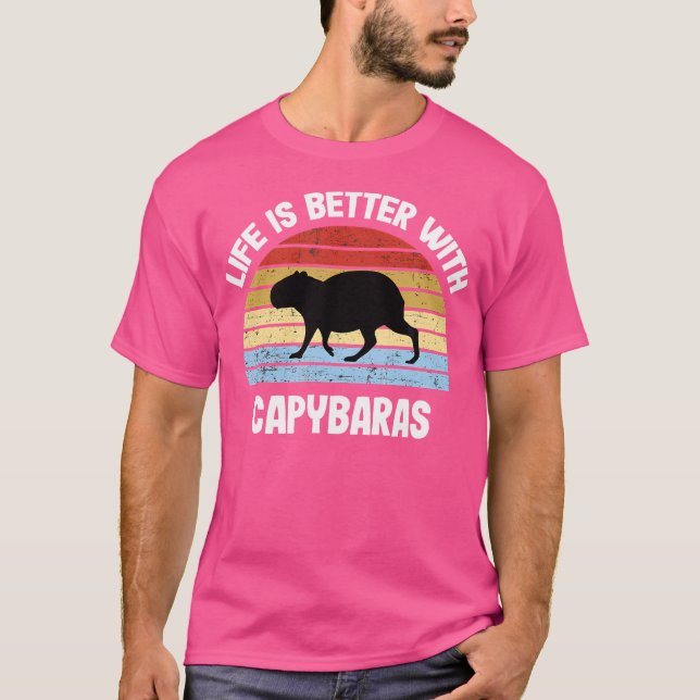 Camiseta Capybara Life É Melhor Com Capybaras (Frente)