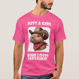 Camiseta Capybara Lover Apenas Uma Rapariga Que Ama Capybar