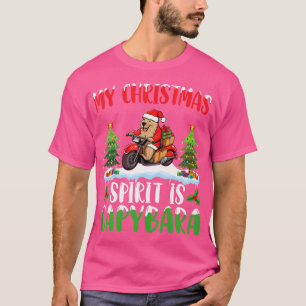 Camiseta Capybara Lover Árvore De Natal Meu Espírito De Nat