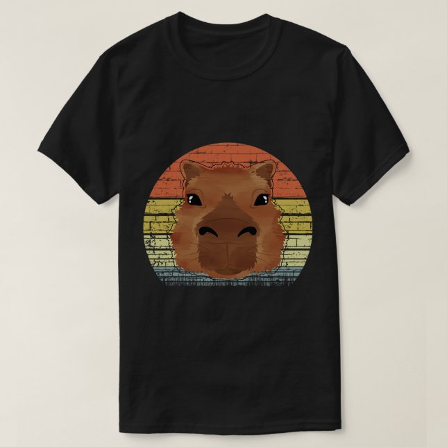 Camiseta Capybara Lover Cute Capybara Face Animal Funny Bon (Frente do Design)