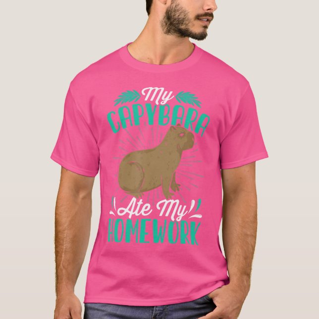 Camiseta Capybara Lover Encantada Desculpe Minha Capybara C (Frente)