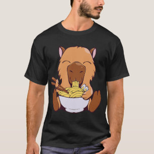 Camiseta Capybara Lover Japonesa Capybara Eating Ramen Nood
