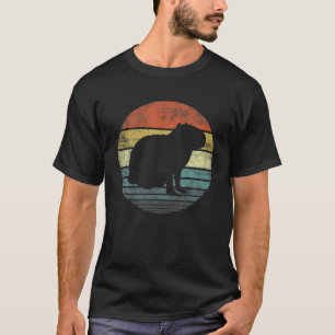Camiseta Capybara Lover Presente Zoo Animal Silh Retro Vint