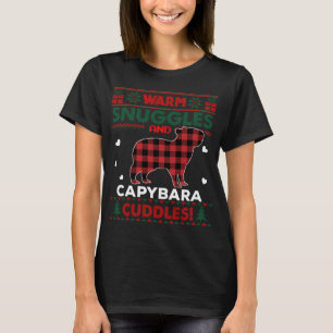Camiseta Capybara Lovers Cute Pajama Horse Ugly Christmas S