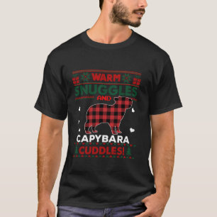 Camiseta Capybara Lovers Cute Pajama Horse Ugly Christmas S