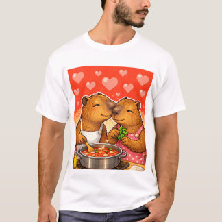 Camiseta Capybara Loves Cooking