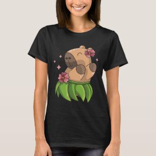 Camiseta Capybara Luau Dancing Hawaii Vacina Roupas Raparig