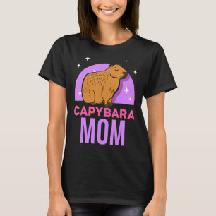 Camiseta Capybara Mãe Animal Rodent Capybaras Mamãe-Mãe