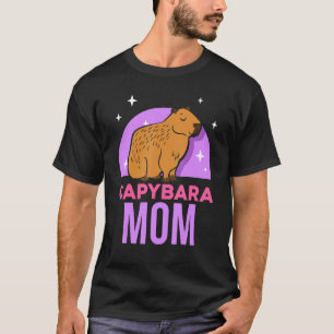 Camiseta Capybara Mãe Animal Rodent Capybaras Mamãe-Mãe