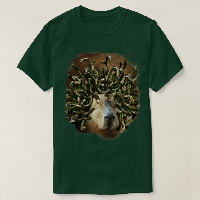 Camiseta Capybara Medusa (Frente do Design)