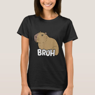 Camiseta Capybara Meme Dizendo Bruh Com Meninas Capybara