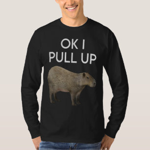 Camiseta Capybara Meme Puxar Animais Roedores Mamíferos