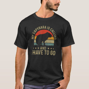 Camiseta Capybara Minha Capybara Está Ligando E Eu Tenho Qu