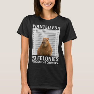 Camiseta Capybara Mugshot Para 93 Felonies Hilarious Capyba