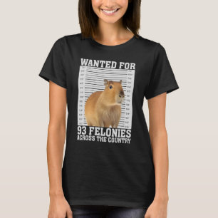 Camiseta Capybara Mugshot Para 93 Felonies Hilarious Capyba