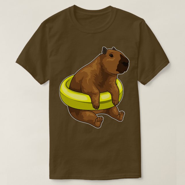 Camiseta Capybara Natação Lifebuoy (Frente do Design)