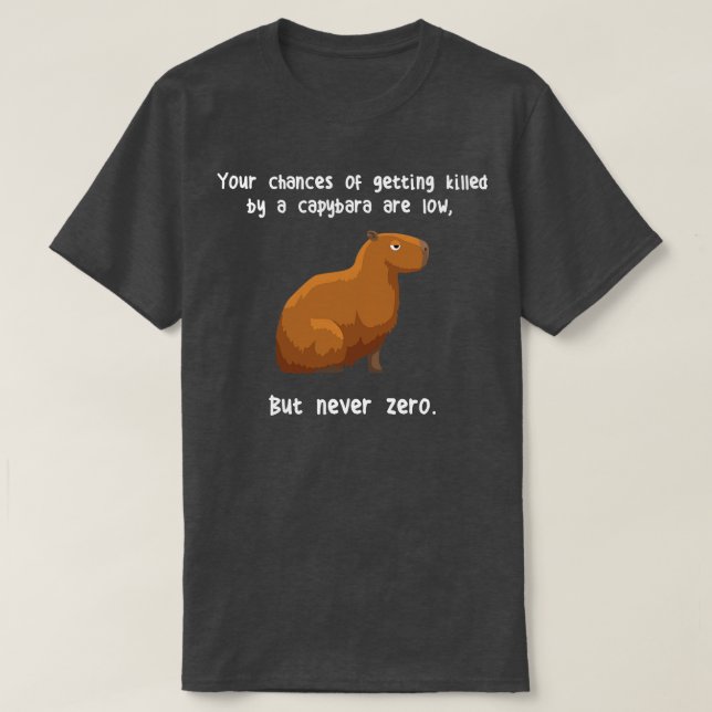 Camiseta Capybara Nunca Zero 1 (Frente do Design)