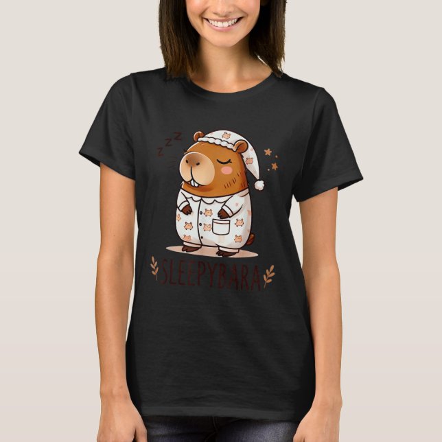 Camiseta Capybara Oficial do Sono Pijamas Nightgown Sleepyb (Frente)