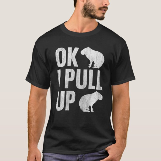 Camiseta Capybara Ok Eu Puxo (Frente)