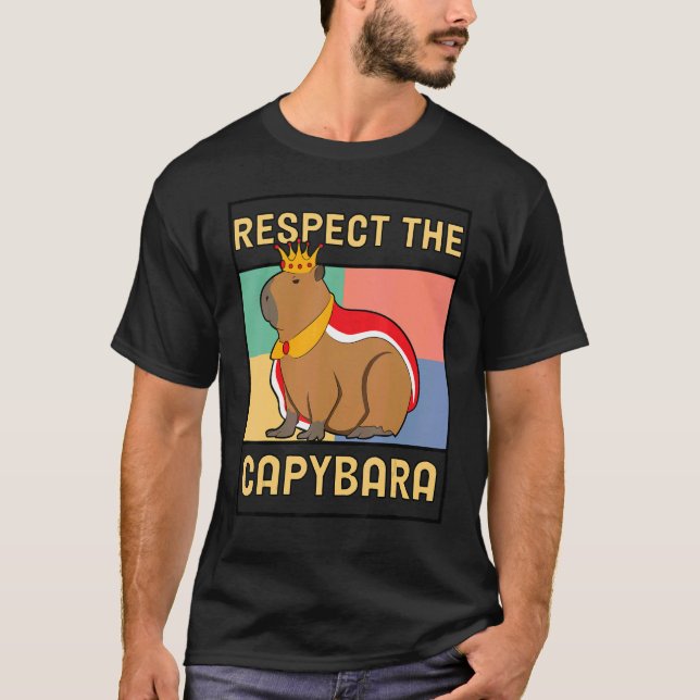 Camiseta Capybara Ok, Puxe Capybara Retro (Frente)