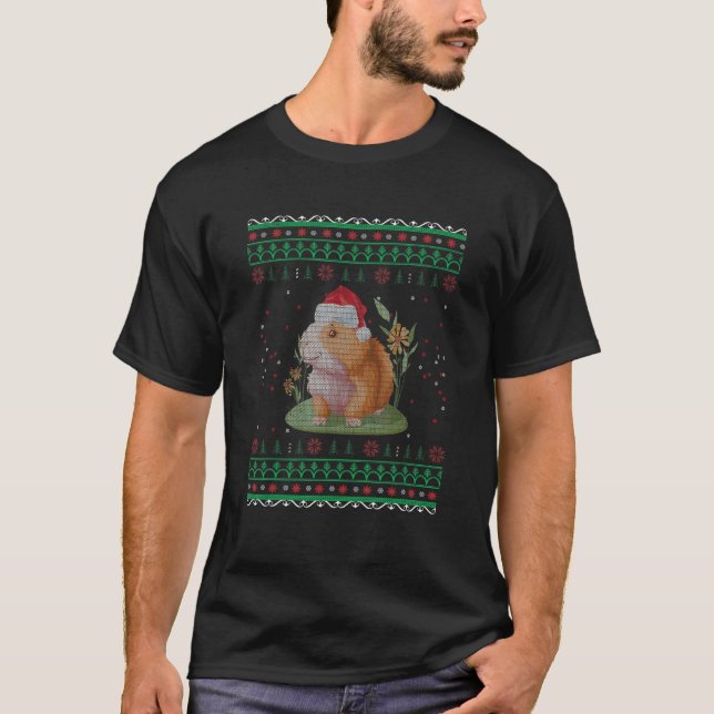 Camiseta Capybara Papai noel Amor Feriado de Natal Feio (Frente)