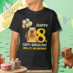 Camiseta Capybara Personalizado FELIZ CAPPY DIA DELE 8º Ani