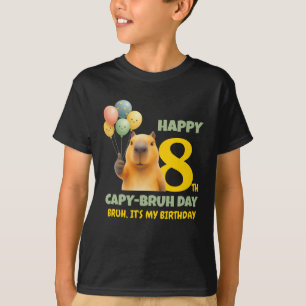 Camiseta Capybara Personalizado FELIZ CAPPY DIA DELE 8º Ani