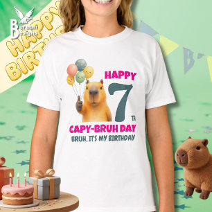 Camiseta Capybara Personalizado FELIZ DIA DO CAPIVARU 7º An