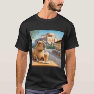 Camiseta Capybara Perto Da Acrópole