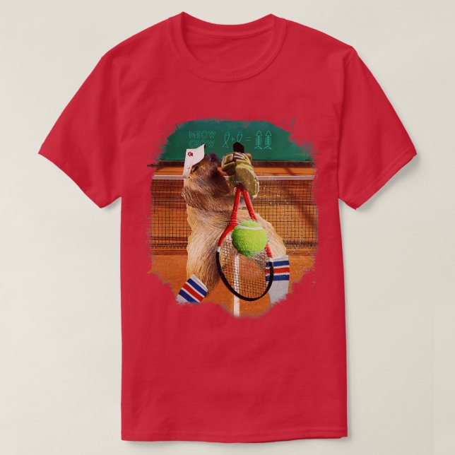 Camiseta Capybara Playing Tênis 1 (Frente do Design)