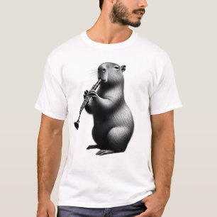 Camiseta Capybara Plays Clarinet Clarinetist Clarinet