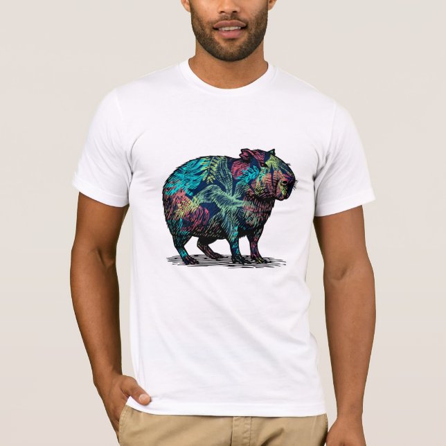 Camiseta Capybara Pop Art (Frente)