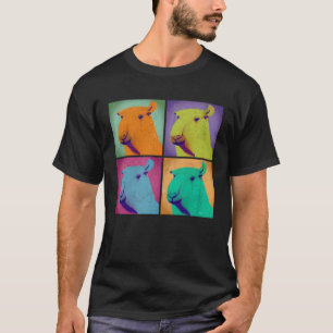 Camiseta Capybara Pop Ilustração: Mulheres Animais Colorida