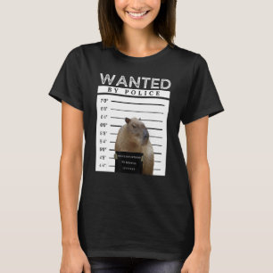 Camiseta Capybara Queria Mugshot Capybara Meme