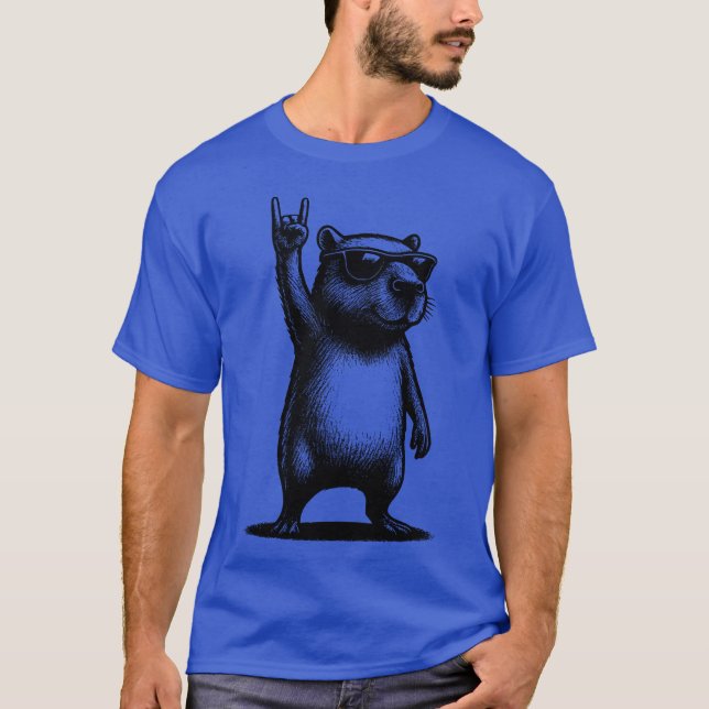 Camiseta Capybara Rock family (Frente)