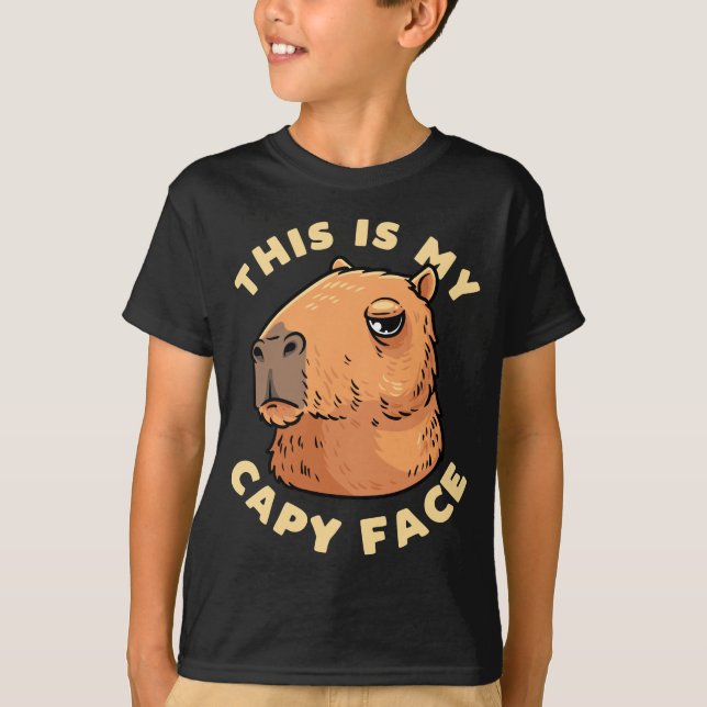 Camiseta Capybara Rodent This Is My Capy Face (Frente)